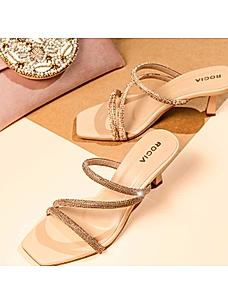 Rocia Rose Gold Women Diamond Strap Stilettos