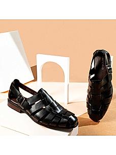 Imperio Black Men Ethnic Leather Sandals