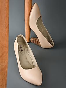 Rocia Beige Women Stacking Heel Pumps