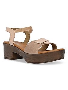 Rocia Beige Women Block Heel Sandals