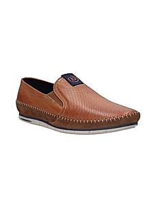 BUGATTI COGNAC MEN LEATHER CHESLEY CASUAL LOAFERS