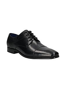 BUGATTI BLACK MEN LEATHER MARGO FORMAL LACE UP DERBY