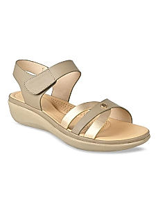 Rocia Khaki Women Comfort Flat Sandals