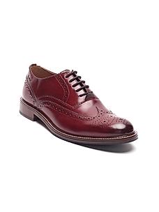 GABICCI BURGUNDY MEN ARISTA LONGWING BROGUE FORMAL LACE UP LEATHER SHOES