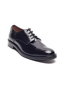 GABICCI BLACK MEN ARISTA PLAIN DERBY FORMAL LACE UP LEATHER SHOES