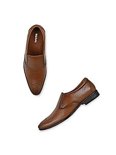 Regal Tan Men Leather Formal Slip On Shoes