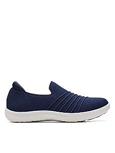 Clarks Navy Womens Adella Step Sneakers