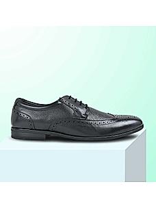 Imperio By Regal Black Men Leather Formal Brogues