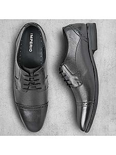 Imperio By Regal Black Men Leather Formal Oxford Lace Ups