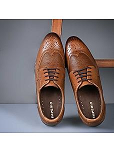 Imperio By Regal Tan Men Leather Formal Brogues