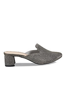 Rocia Gun Metal Mule Block Heels