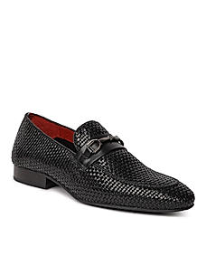 Gabicci Mens Black Ostrich-G Formal Shoes