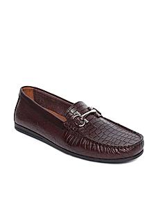 Gabicci Mens Burgundy Avanzo Croco Loafers