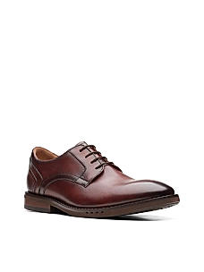 Clarks Mens Un Hugh Lace Brown Leather Formal Lace Up Shoes