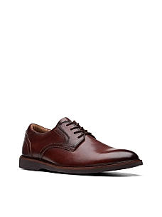Clarks Mens Malwood Lace Brown Leather Formal Lace Up Shoes