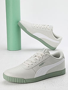 PUMA WOMEN GREY PROPELLA LACE-UP SNEAKERS