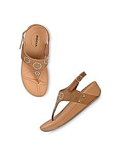 Rocia Tan Women Diamante Embellished Casual Wedges