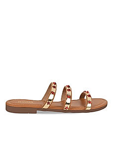 Rocia Tan Women Open Toe Flats