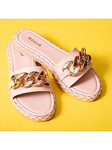 Rocia Pink Women Chain Flats