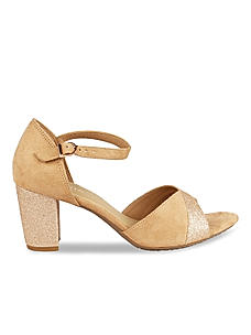 Rocia Beige Women Block Heel Sandals