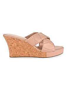Rocia Pink Women Quilted Wedges