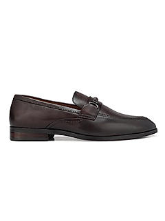 Coffee Plain Leather Loafers
