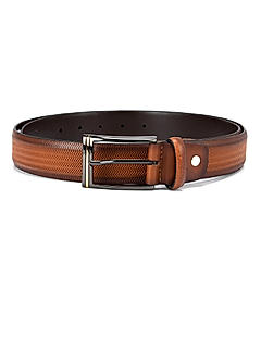 Tan Lizard Effect Men's Belt