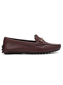 Burgundy Moccasins With Buckle