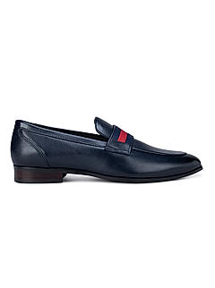 Blue Loafers With Contrast Panels