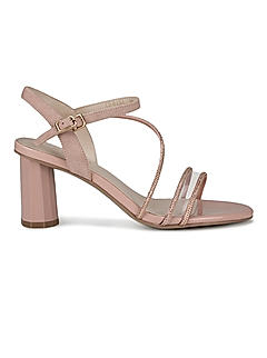 Pink Embellished Strappy Heels