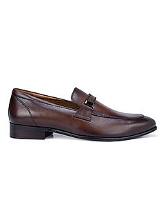 Coffee Leather Loafers
