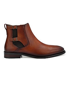 Tan Plain Leather Boots