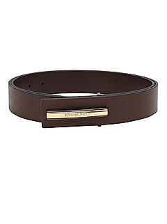 Brown Saffiano Leather Men's Belt