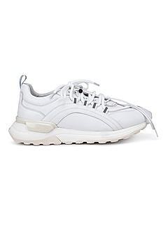 White Chunky Leather Sneakers