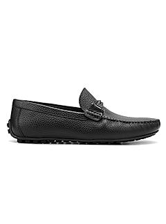 Black Top Embellished Moccasins