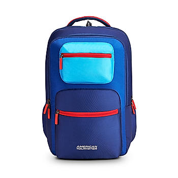 American tourister navy blue backpack best sale
