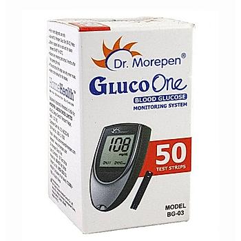 Dr. Morepen GlucoOne BG-03 Blood Glucose Test Strips, Pack of 50