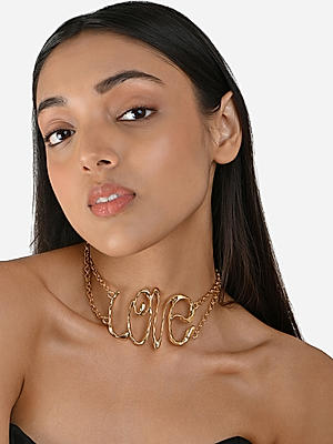 Buy AJS Women's Fashion Heart Beat Long Chain Necklace for Girls Beautiful  Heartbeat Necklace For Women & Girls | Wave Shape Women Love Choker Necklace  Fashion Women Necklace (Pack Of - 1)