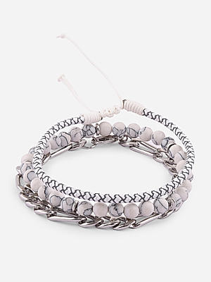 Buy Dare By Voylla Set Of 3 Swirling Seas Beaded Gypsy Bracelets For Men -  Bracelet for Men 4320335 | Myntra