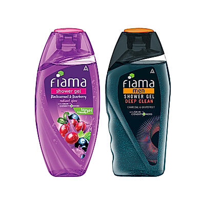 Blackcurrant&amp Bearberry Shower Gel 250 ml + Deep Clean Charcoal & Grapefruit Men Shower Gel 250 ml