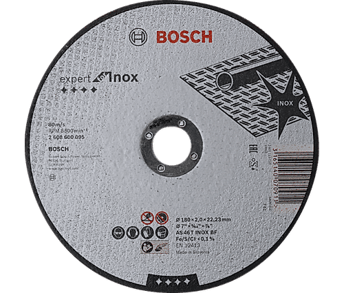 Expert for Inox Cutting Discs with Straight Centre, 22.23 mm Bore for Large Angle Grinders Single Products / Multipacks