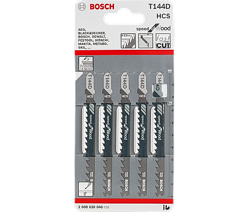 T 144 D Speed for Wood Jigsaw Blades (Pack of 5)