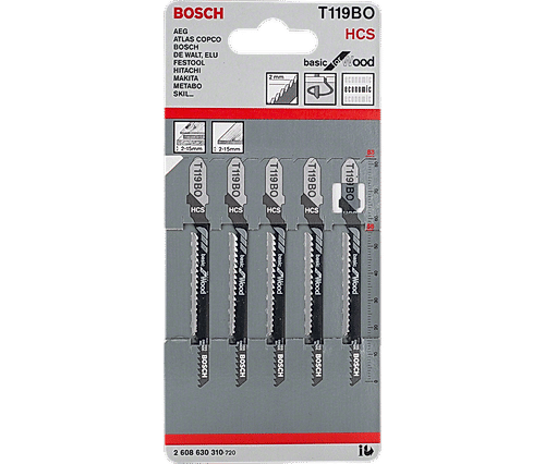 T 119 BO Basic for Wood Jigsaw Blades Single Products / Multipacks