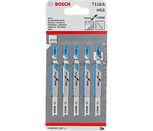 T 118 A Basic for Metal Jigsaw Blades Single Products / Multipacks