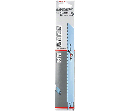 S 1122 BF Flexible for Metal Recip Blades Single Products / Multipacks