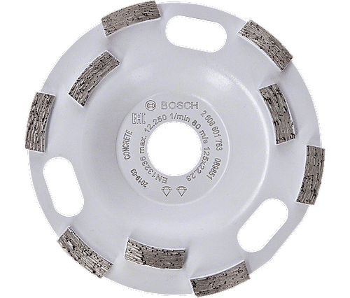 Bosch Concrete Grinding wheel, 5" / 125mm diameter, Segment Height 2.5 mm, Pack of 1