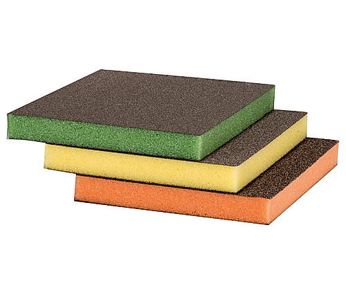 Bosch Foam Sanding Pad, Combo of Medium, Fine and Super Fine, Pack of 3, 69x97x26 mm