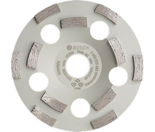 Bosch Diamond Grinding Disc, Expert for Concrete, 5" / 125mm, 4.5mm Segment height, Pack of 1