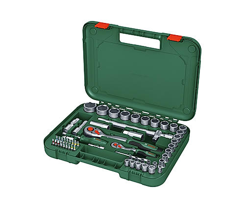 1/4" + 1/2" Ratchet Set 56-Piece