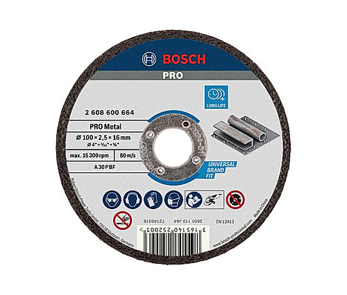 Standard for Metal Cutting Discs with Straight Centre, 16mm Bore for Small Angle Grinders  (Pack of 25)